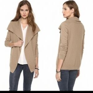 Theory Tan Cashmere Blend Tan Caramel Brown Cardigan XS/S (P/TP)